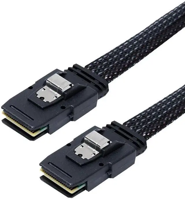 Main image of Mini SAS SFF-8087 to 4 SATA Fan-out Cable, 0.5M 12Gbps SAS 3.0 for RAID Controller HDD SSD Server Backplane
