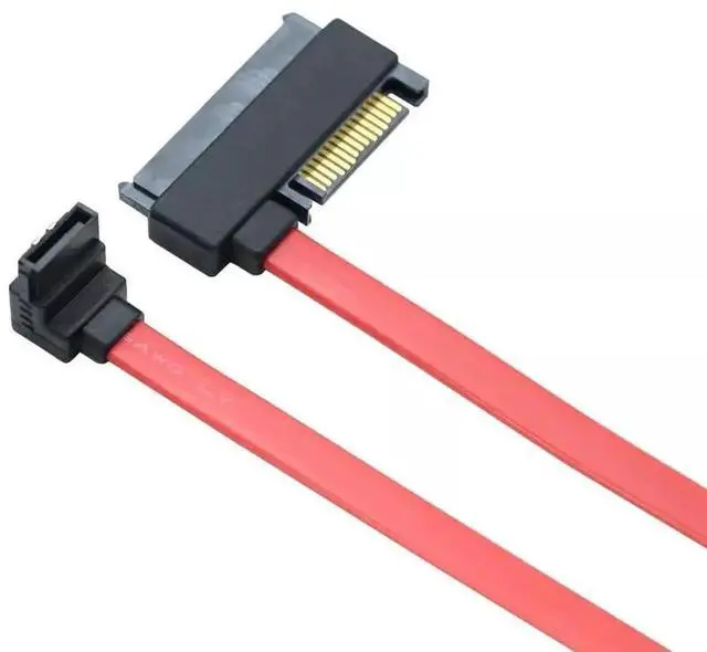 Alt view image 4 of 5 - 50CM SFF-8482 SAS 29+15P to SATA 7P 90 Degree Cable with Ejector Clip Server SAS to SATA Right Angle Connection Cord