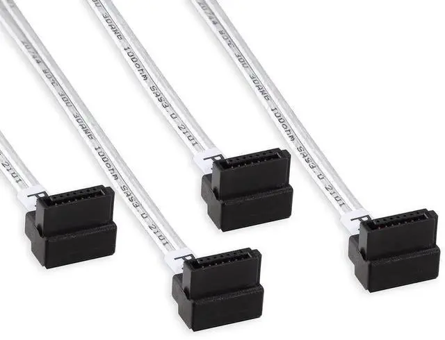 Alt view image 2 of 7 - 0.5m MiniSAS SFF-8087 Fan-Out Breakout Cable to 4x Right Angle SATA, 6Gbps High Speed for RAID Controller Server Storage Enclosure