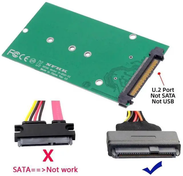 Alt view image 7 of 7 - SFF-8639 U.2 to M.2 M-Key NVMe SSD Adapter, PCIe 4.0/3.0 Converter Case for Motherboard, Compatible with Intel SSD 750 P3600 P3700