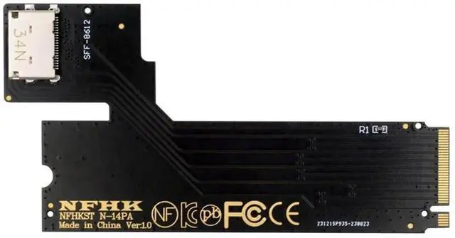 Main image of PCIe 4.0 4X NVMe M.2 M-Key Male to Oculink SFF-8612 SFF-8611 Host Adapter, Compatible with 2022 2023 ThinkBook 14+ for SSD and External Graphics Card