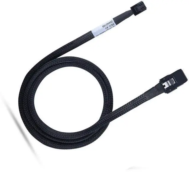 Alt view image 4 of 6 - 2 Pack 12G Internal Mini SAS HD SFF-8643 to SFF-8087 36Pin Cable, 0.5m/1.6ft with Sideband, 100 Ohm Flexible Cable for RAID PCIE Controller