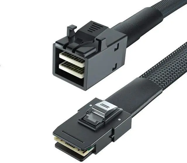 Alt view image 5 of 6 - 2 Pack 12G Internal Mini SAS HD SFF-8643 to SFF-8087 36Pin Cable, 0.5m/1.6ft with Sideband, 100 Ohm Flexible Cable for RAID PCIE Controller