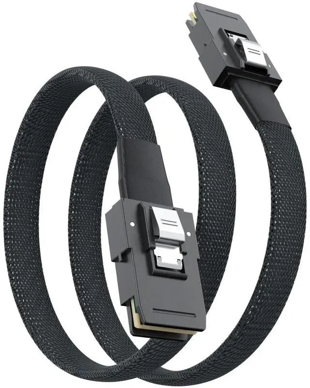 Alt view image 2 of 6 - 2 Pack Internal Mini SAS HD SFF-8087 to SFF-8087 Cable, 0.5m/1.64ft Compatible with Server RAID Card PCI Express Controller