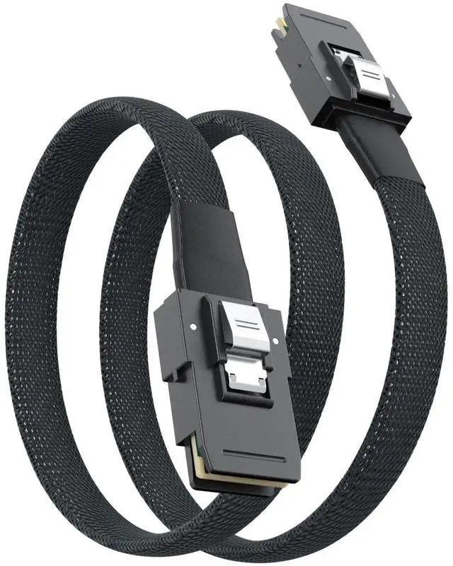 Alt view image 2 of 6 - 2 Pack Internal Mini SAS HD SFF-8087 to SFF-8087 Cable, 1m/3.28ft Compatible with Server RAID Card PCI Express Controller