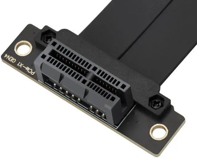 Alt view image 4 of 6 - PCIe 4.0 X1 Riser Cable, PCI-Express 1X Male to Female Extension Cable, 10cm/3.94inch PCI-e Extender Adapter