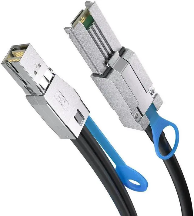 Main image of SFF-8644 to SFF-8088 External HD Mini SAS Hybrid Cable, 0.5m/1.64ft 100 Ohm 6Gbps for RAID Data Center Server Workstation