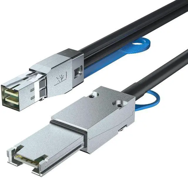 Alt view image 2 of 5 - SFF-8644 to SFF-8088 External HD Mini SAS Hybrid Cable, 0.5m/1.64ft 100 Ohm 6Gbps for RAID Data Center Server Workstation