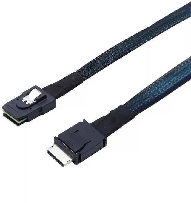 Main image of 100CM PCIE Oculink SFF-8611 4i to Mini SAS SFF-8087 Server Internal Connection Cable