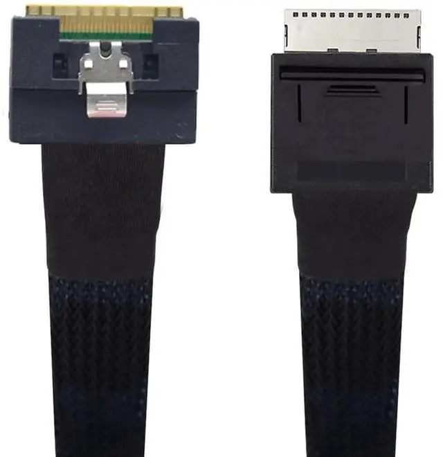 Main image of 1.6FT Oculink SFF-8611 8i PCIe to SFF-8654 8i 8X Slimline Active Extension Cable for SSD
