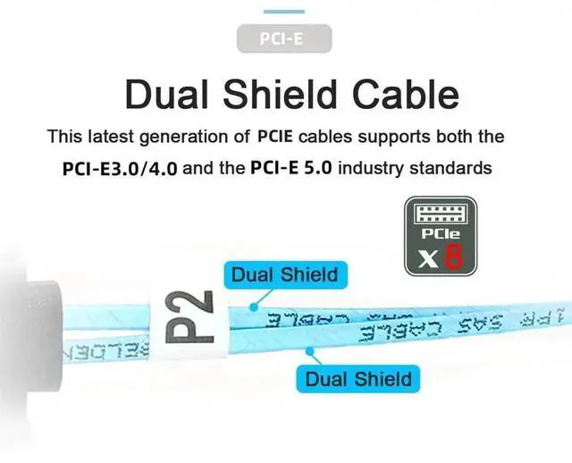 Alt view image 3 of 7 - 1.6FT Oculink SFF-8611 8i PCIe to SFF-8654 8i 8X Slimline Active Extension Cable for SSD