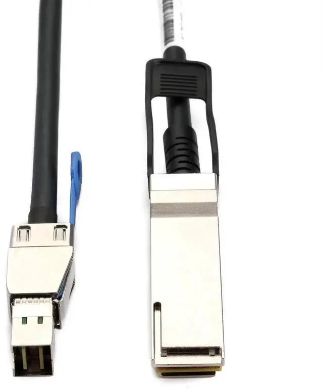 Alt view image 2 of 7 - 1M 3.3FT QSFP+ 40Gbps to Mini SAS HD SFF-8644 DAC Direct Attach Cable Compatible with Cisco Huawei H3C TP-Link ZTE RIGOAL