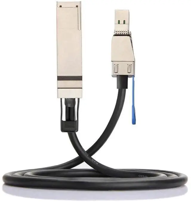 Alt view image 3 of 7 - 1M 3.3FT QSFP+ 40Gbps to Mini SAS HD SFF-8644 DAC Direct Attach Cable Compatible with Cisco Huawei H3C TP-Link ZTE RIGOAL