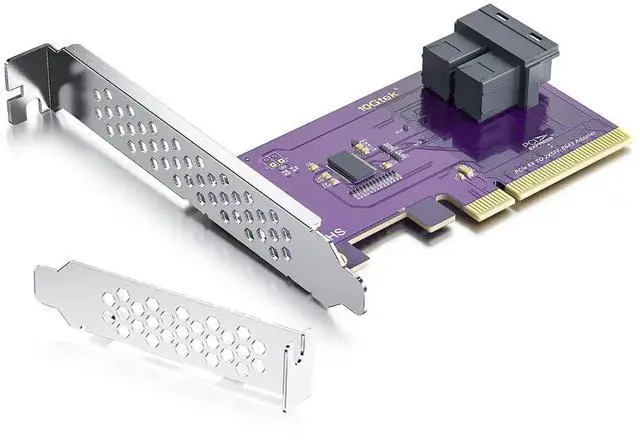 Main image of PCIe 3.0 x8 to Dual SFF-8643 U.2 NVMe Adapter Card, Supports 2 U.2 SSDs with Bifurcation, Compatible Windows Linux ESXi for RAID Server Storage Upgrade