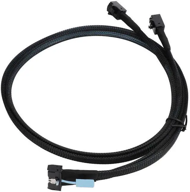 Main image of 31.5 Inch 8i to 2 SFF-8643 Cable, PCIe 5.0 32GT/s MCIO X8 to Mini SAS HD SFF-8643 Cord for Server Data Center