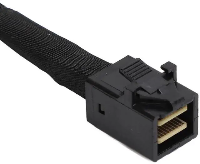Alt view image 2 of 7 - 31.5 Inch 8i to 2 SFF-8643 Cable, PCIe 5.0 32GT/s MCIO X8 to Mini SAS HD SFF-8643 Cord for Server Data Center