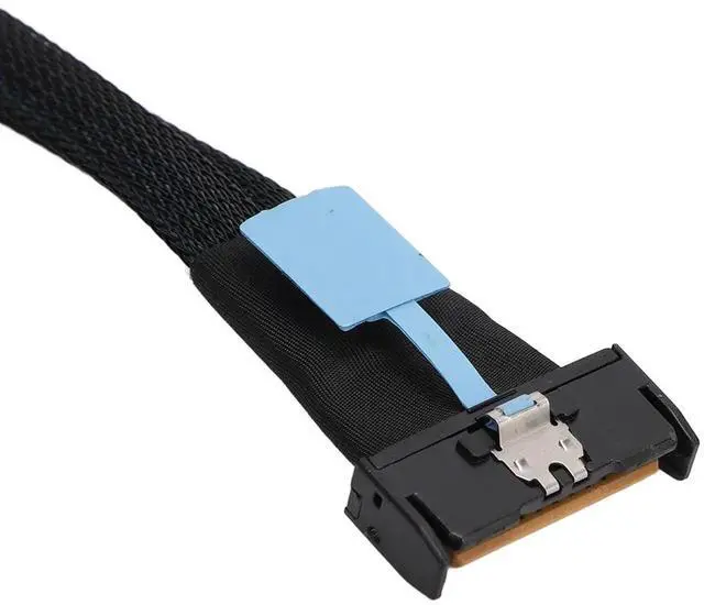 Alt view image 3 of 7 - 31.5 Inch 8i to 2 SFF-8643 Cable, PCIe 5.0 32GT/s MCIO X8 to Mini SAS HD SFF-8643 Cord for Server Data Center