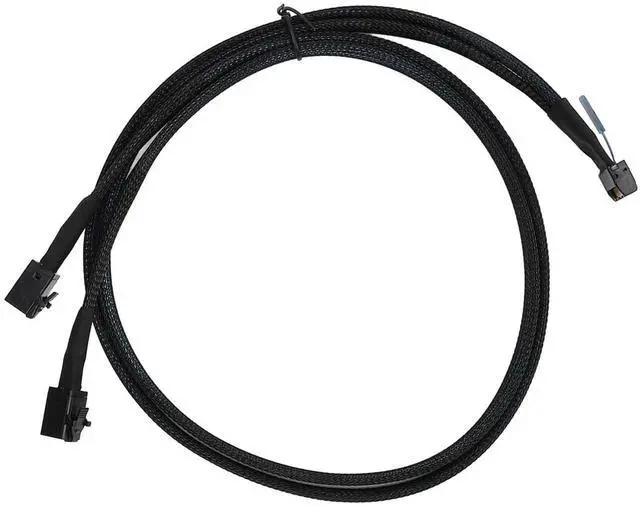 Alt view image 4 of 7 - 31.5 Inch 8i to 2 SFF-8643 Cable, PCIe 5.0 32GT/s MCIO X8 to Mini SAS HD SFF-8643 Cord for Server Data Center