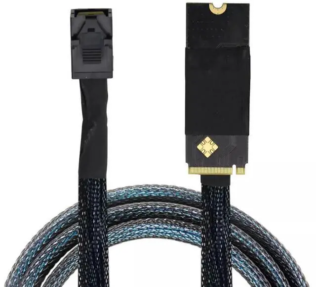 Alt view image 3 of 4 - M.2 M-Key SFF-8643 to SAS SFF-8643 HD Server Conversion Cable, 100CM