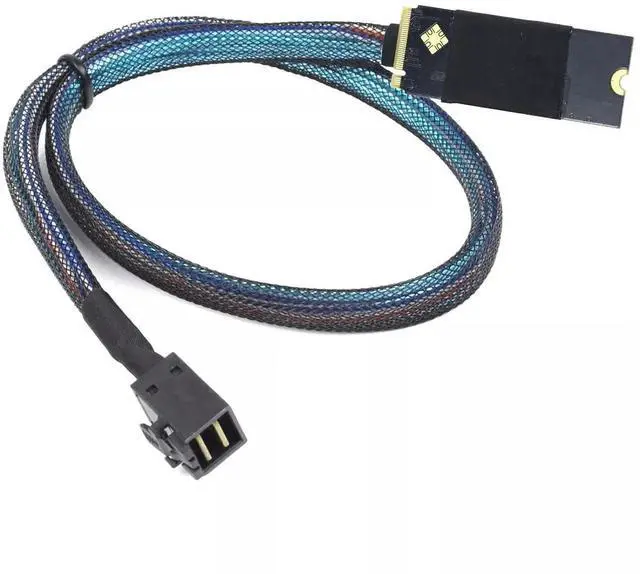 Alt view image 2 of 4 - M.2 M-Key SFF-8643 to SAS SFF-8643 HD Server Conversion Cable, 100CM