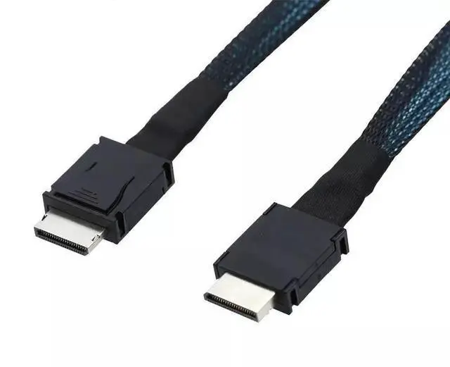 Alt view image 5 of 5 - PCIe OCuLink SFF-8611 to Mini SAS SFF-8611 4i Server Cable, 100CM