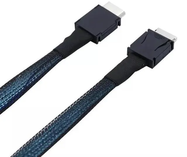 Alt view image 4 of 5 - PCIe OCuLink SFF-8611 to Mini SAS SFF-8611 4i Server Cable, 100CM