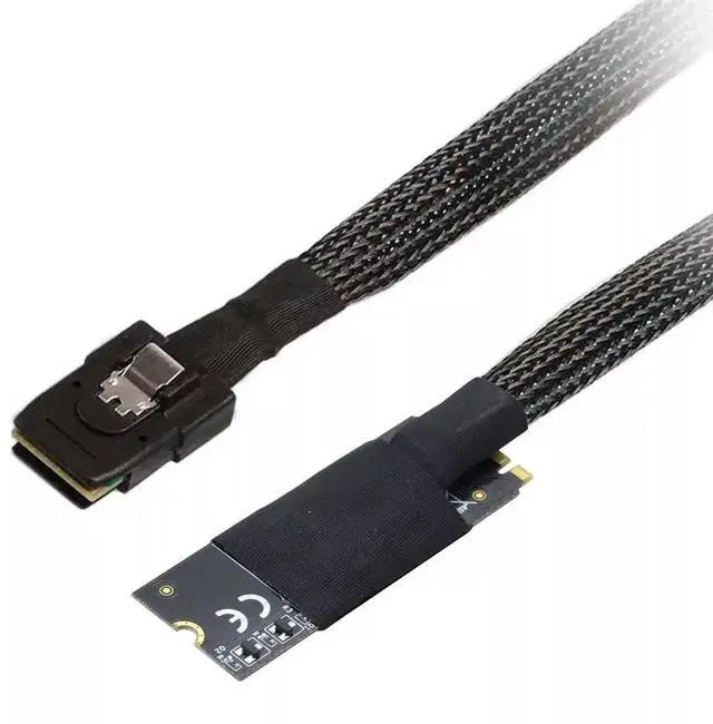 Main image of M.2 M-Key NVMe 2260 to Mini SAS SFF-8087 Server High Speed Cable 100CM