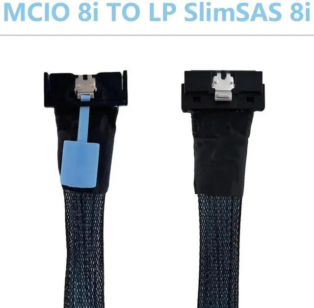 Alt view image 3 of 6 - MCIO 8i to SlimSAS LP Low Profile 8i PCIe 4.0 Cable, 74Pin MCIO to LP SlimSAS 8X Adapter Cable 50CM for Server Storage Backplane HBA RAID Card Workstation