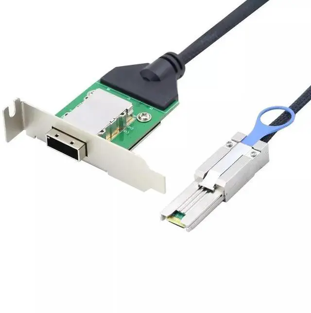 Main image of Mini SAS SFF-8088 26P Male to SFF-8088 Female Server Conversion Cable, 50CM