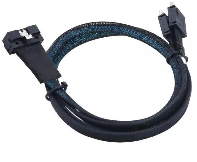 Alt view image 6 of 6 - 50CM SAS 4.0 Low Profile SFF-8654 8i 74P to 2 Ports Oculink SFF-8611 4i 38P Server Adapter Cable