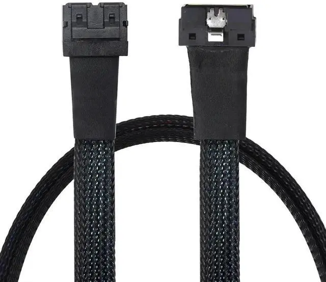 Alt view image 2 of 6 - 50CM SAS 4.0 PCIe Slimline Low Profile SFF-8654 8i to SFF-8643 8i 36P Server Adapter Cable