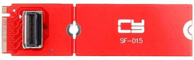 Main image of M.2 M-Key 2280 to Vertical MCIO Mini Cool Edge IO Female Adapter, PCIe 4.0 NVMe SSD Converter Compatible with SSD750 P3600 P3700