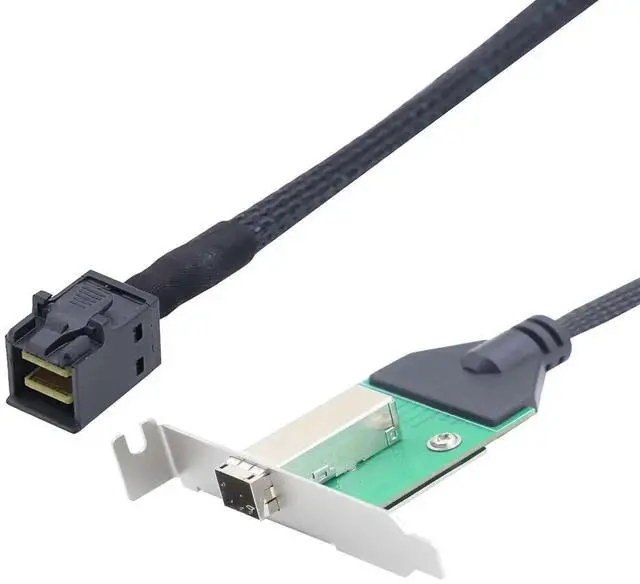 Alt view image 5 of 5 - 50CM External Mini SAS HD SFF-8644 Female to SFF-8643 Male Server Data Cable Adapter