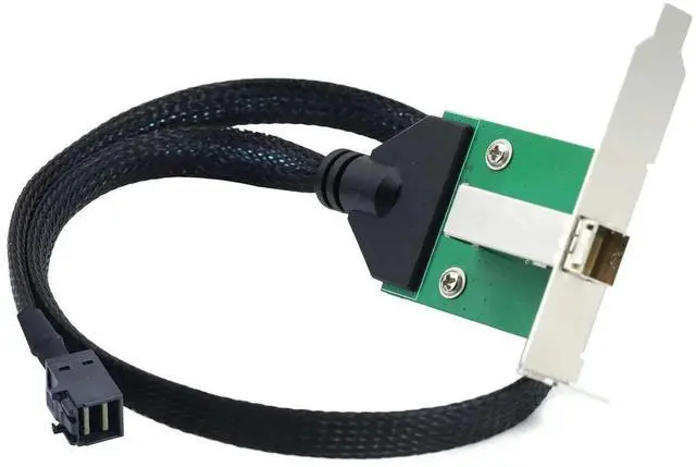 Alt view image 4 of 5 - 50CM External Mini SAS HD SFF-8644 Female to SFF-8643 Male Server Data Cable Adapter