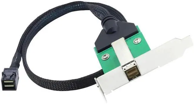 Alt view image 3 of 5 - 50CM External Mini SAS HD SFF-8644 Female to SFF-8643 Male Server Data Cable Adapter