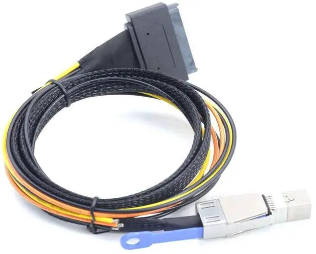 Alt view image 5 of 5 - 50CM Mini SAS HD SFF-8644 to U.2 SFF-8639 Adapter Cable, Open End with Power Supply