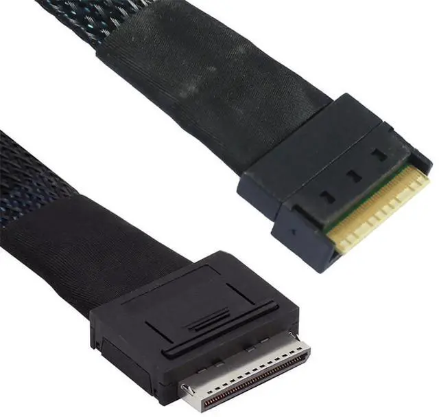 Main image of 50cm OCuLink SFF-8611 8i to SFF-8654 8i 8X Slimline SSD Active Data Cable