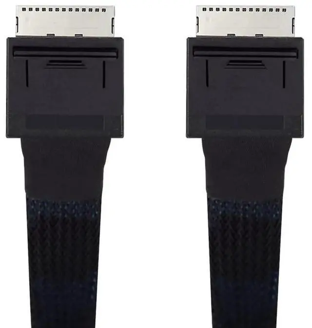Alt view image 4 of 7 - 50cm OCuLink SFF-8611 8X to SFF-8611 8X PCIe Active SSD Data Cable