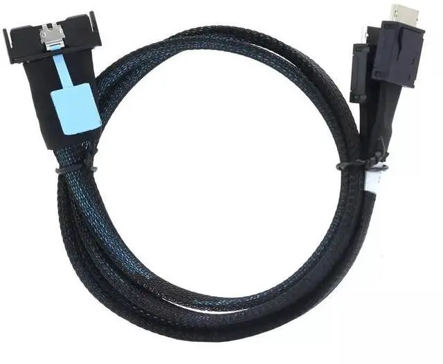 Alt view image 4 of 6 - PCI-E 5.0 MCIO SFF-8654 8I 74P to 2X Oculink SAS SFF-8611 4I Server Adapter Cable 1 Meter, Enterprise High Speed Interconnect Cord