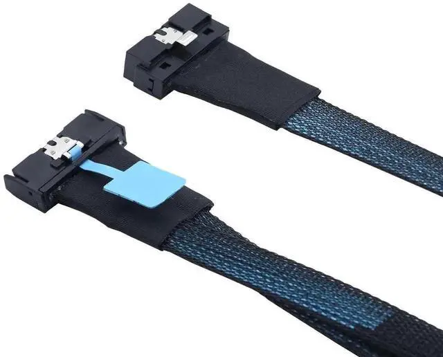 Alt view image 3 of 6 - PCI-E Gen5.0 MCIO 74Pin to Slim SAS Low Profile SFF-8654 74Pin Extension Cable 100CM