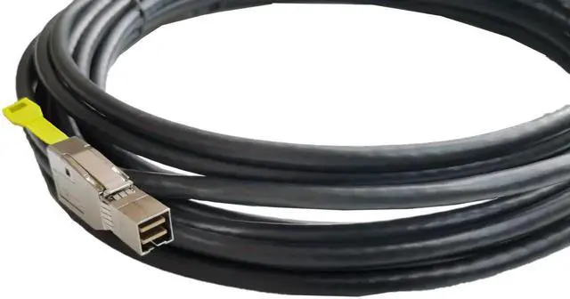 Alt view image 3 of 3 - Mini SAS Cable SFF-8644 to SFF-8644 Straight to Straight, High Speed 17FT Data Transfer Cable for SAS RAID Controller Backplane Server Storage