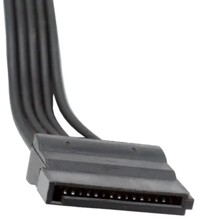 Alt view image 4 of 6 - 22cm 1 to 2 Molex 4 Pin Male to 15 Pin SATA Female Power Cable, SATA Power Splitter Adapter Cord, HDD SSD CD DVD Drive Power Extension Wire 8.6 Inch