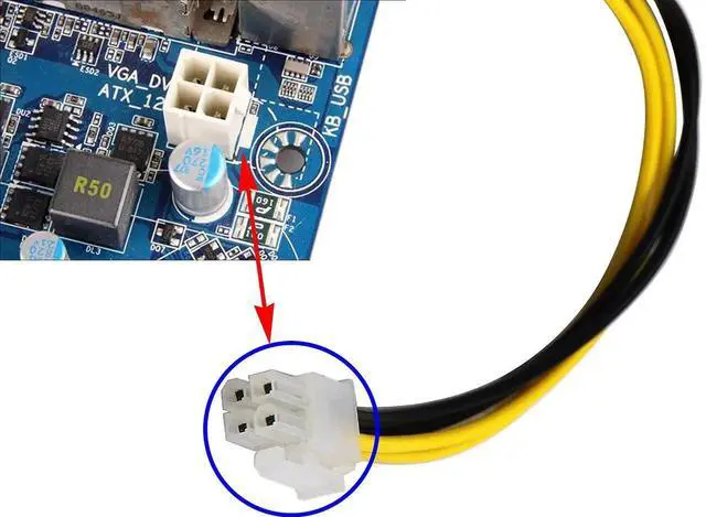 Alt view image 5 of 7 - 2 Pack 20CM 8 Inch 4 Pin Molex M/F CPU Power Extension Cable, ATX 12V 4Pin Male to Female Motherboard Power SATA Extension Cord