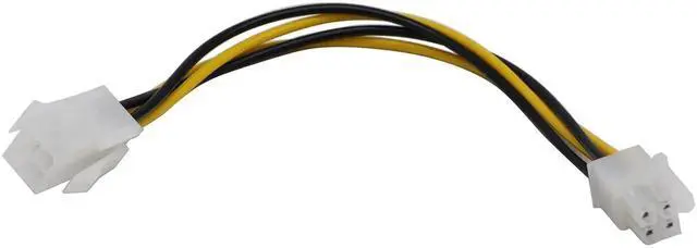 Alt view image 2 of 7 - 2 Pack 20CM 8 Inch 4 Pin Molex M/F CPU Power Extension Cable, ATX 12V 4Pin Male to Female Motherboard Power SATA Extension Cord