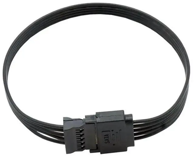 Alt view image 3 of 6 - 32cm 12.6 Inch 15 Pin SATA Male to Female Power Extension Cable for HDD SSD Hard Drive
