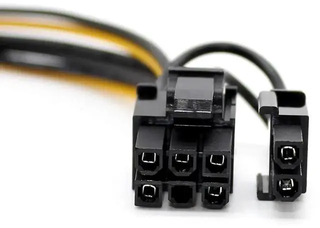 Alt view image 7 of 7 - 2 Pack 20CM 8 Pin PCIe to 15 Pin SATA Power Adapter Cable, PCI-E Graphics Card Power Conversion Cord