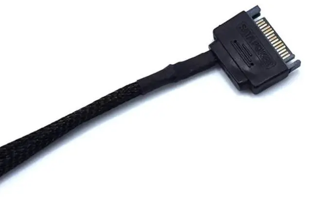 Alt view image 3 of 6 - 27cm 10.6 Inch 1 to 2 SATA to 3/4 Pin Fan Power Adapter Cable, 15Pin SATA 12V Case Fan Splitter Cord