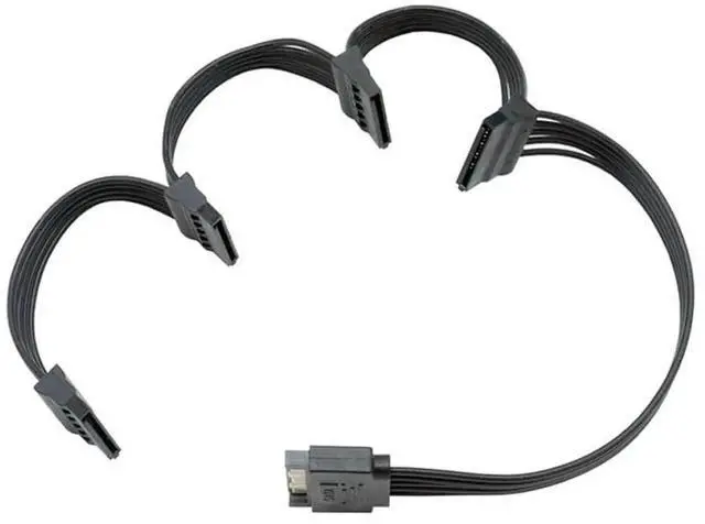 Main image of 58cm 23 Inch 1 to 4 15Pin SATA Male to Female Power Extension Splitter Cable for Hard Drive