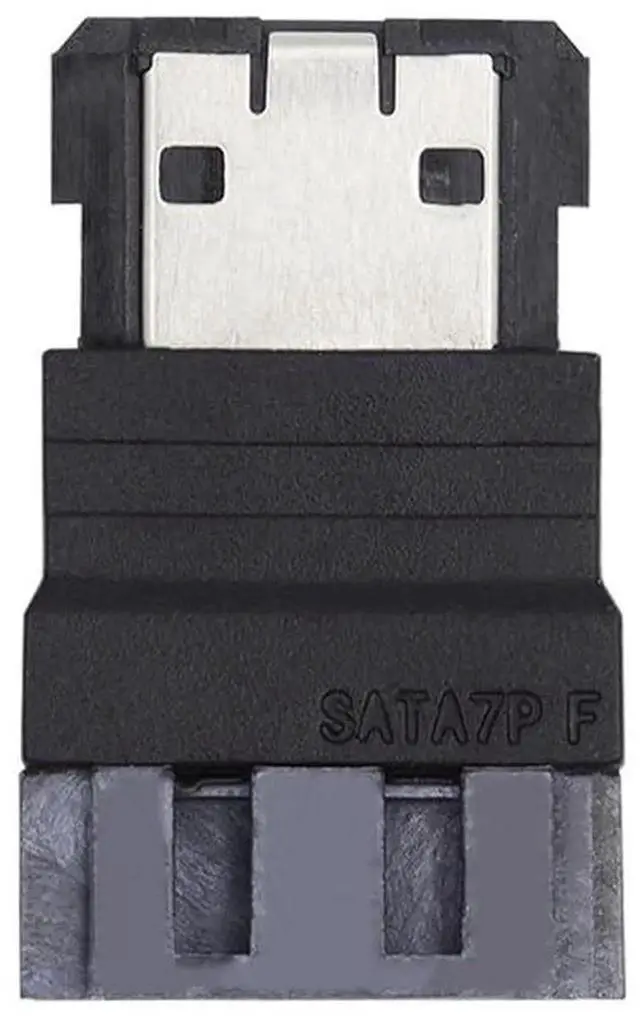 Alt view image 7 of 7 - 2Pcs Portable 7Pin SATA Male to eSATA Female Adapter with Buckle External Extension Connector