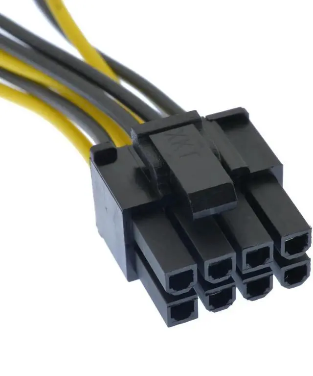Alt view image 2 of 6 - 8.6 Inch 22cm 15Pin SATA to 6+2 Pin 8Pin Male GPU Power Adapter Cable 1 Pack